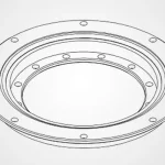 ZZ-RK6-16P1Z Rolamento de giro tipo flange sem engrenagem