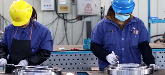 Slewing bearing installation