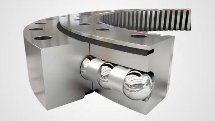 Single-row four-point contact ball slewing bearings