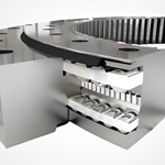 Three rows of roller slewing bearings